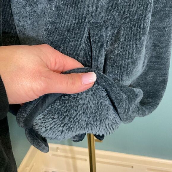 32 Degrees Heat Womens Mock Neck Fleece 1/4 Zip Pullover Sweater Teal Large NWOT - Picture 5 of 13